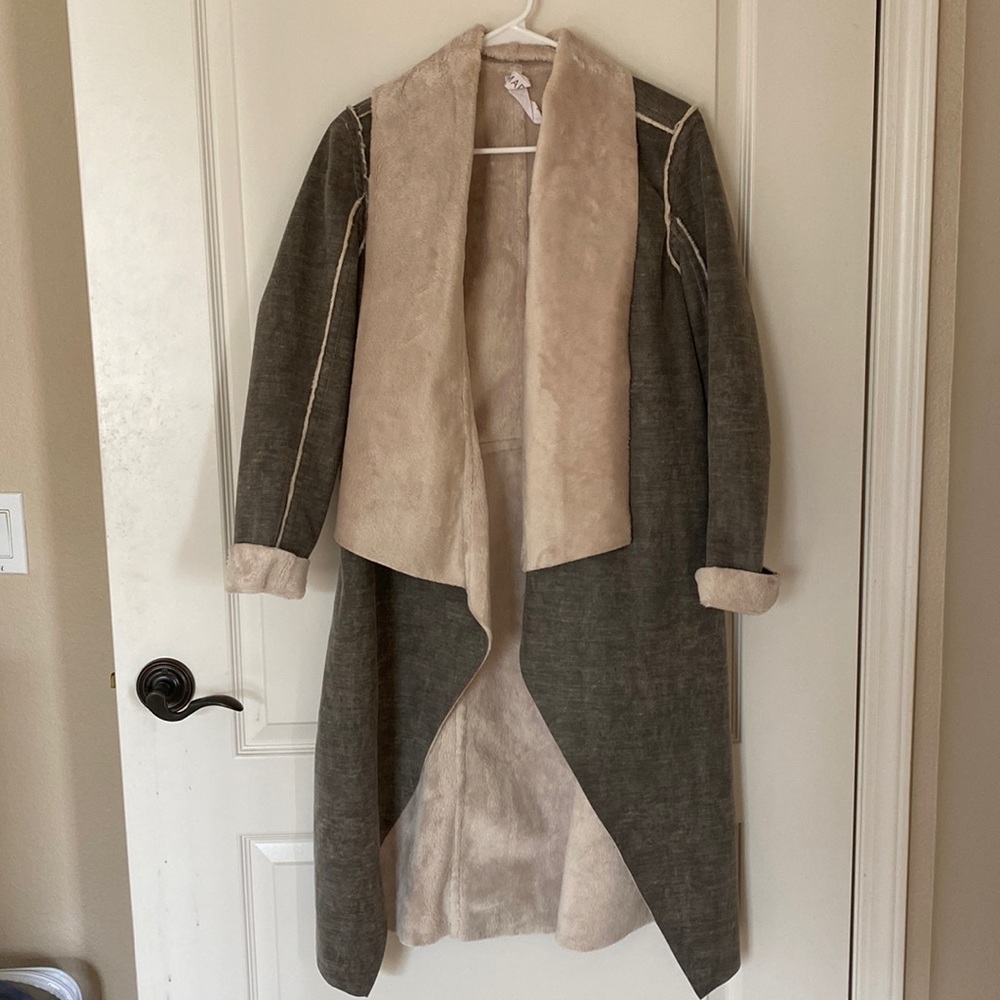 Amadi/ Anthropologie long fuzzy coat